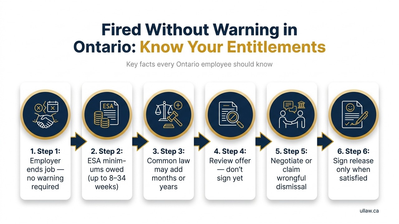 Fired Without Warning in Ontario: Know Your Entitlements