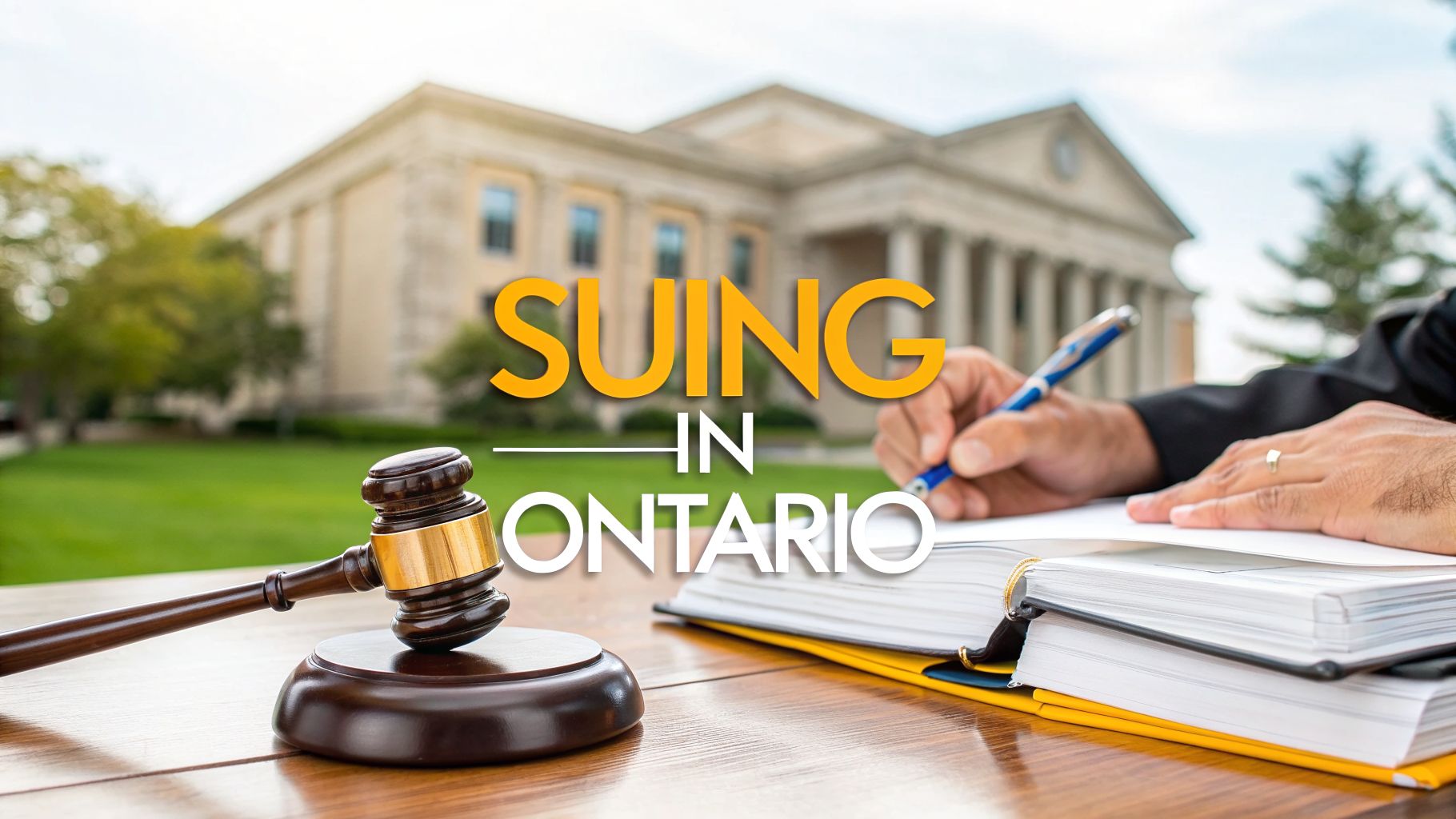 How to Sue Someone in Ontario: 2026 Guide