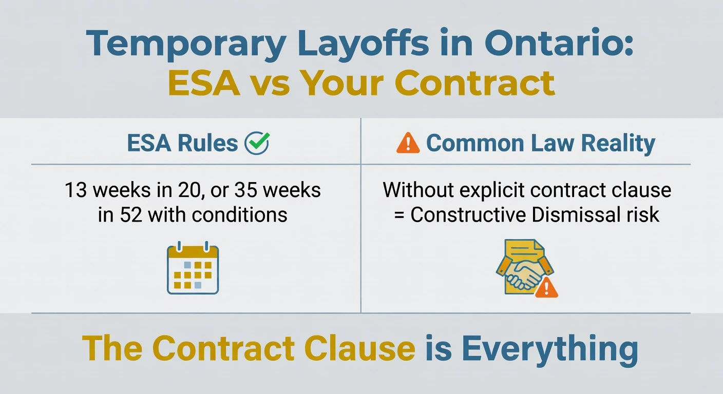 Temporary Layoffs in Ontario: ESA Rules vs Your Employment Contract - When a Layoff Becomes Constructive Dismissal