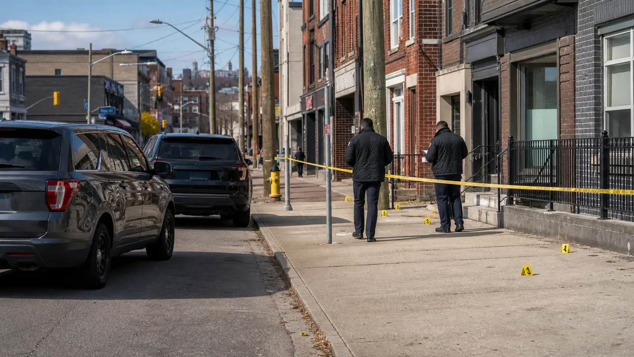 Police have closed off Main Street West for a homicide investigation after a 21-year-old man was found fatally stabbed.