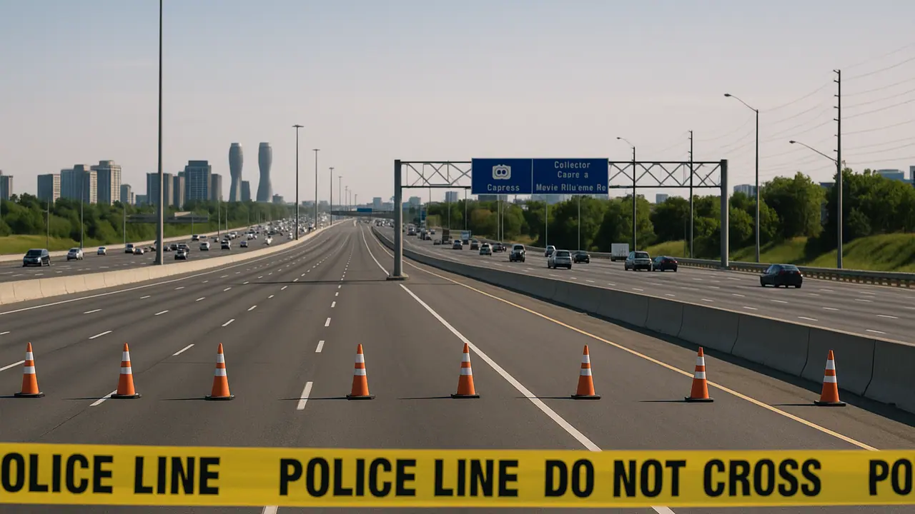 Two dead after crash on Hwy. 401 in Mississauga, express lanes to remain closed until at least 3 p.m.