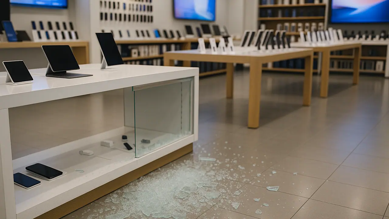 Suspects sought after smash‑and‑grab robbery at Richmond Hill electronics store.