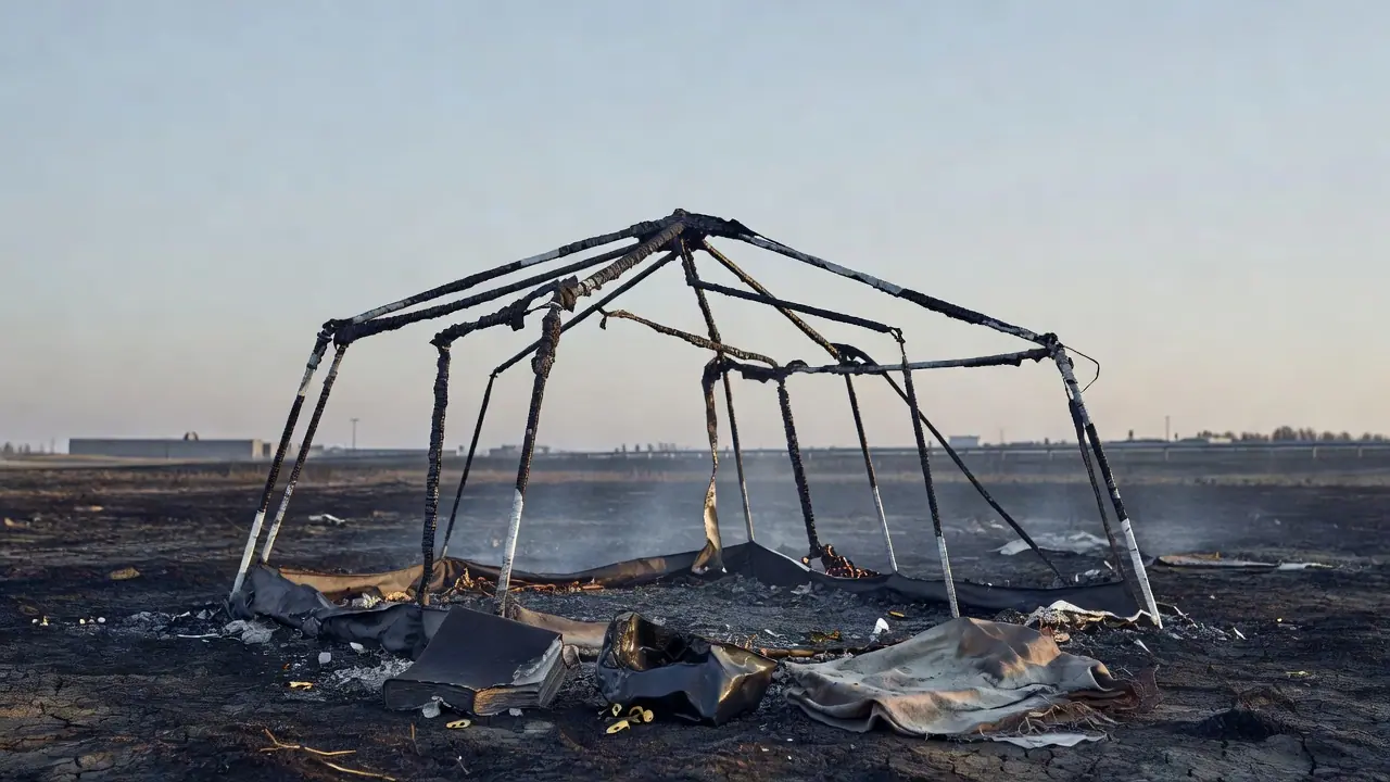 Man charged with 1st-degree murder after fatal tent fire in Ontario.